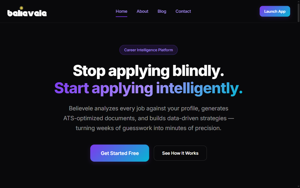 Believele - AI Career Intelligence Platform