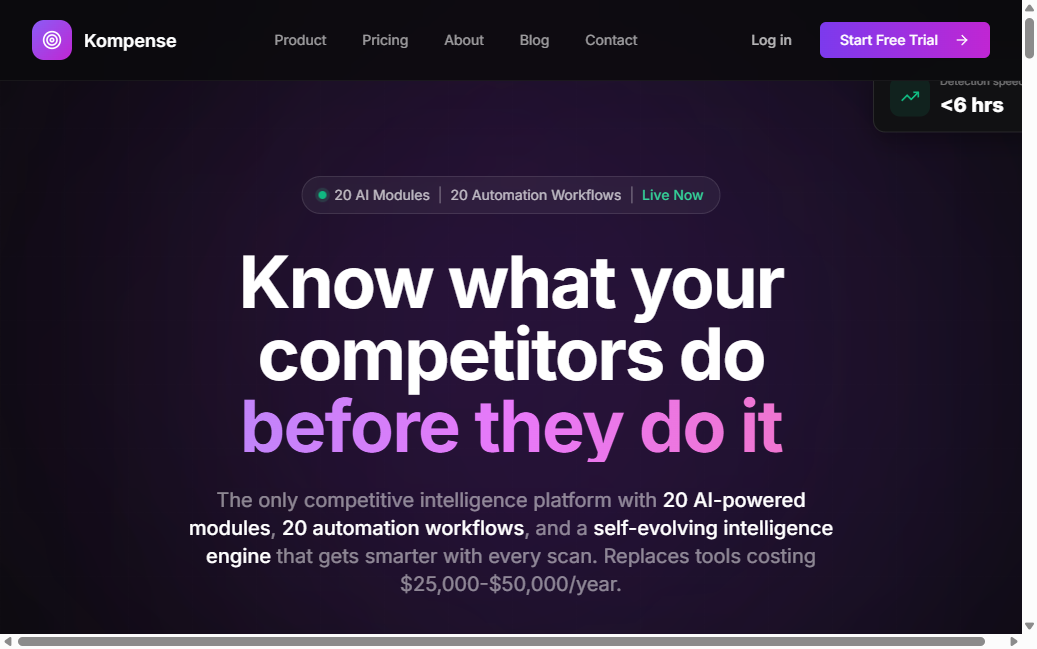 Kompense - AI Competitive Intelligence Platform